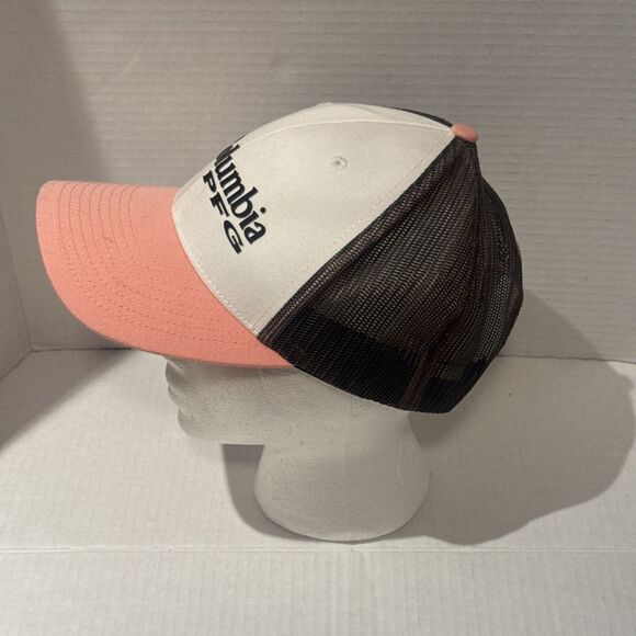 Columbia Pink Hunter Green & White Mesh Snapback Cap Unisex Adults One Size PFG - Picture 3 of 6